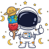 Astronaute, Oeuvre, Nourriture, Espace, Humour