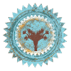Distressed Baum Siegel Blau Mallorca