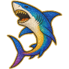 Requin | Requin arc-en-ciel Patch Art