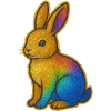 Bunter Glitzerhase