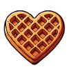 Pop Art Waffle Heart