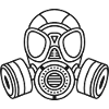 Gas Mask Silhouette: Military & Techno Look