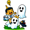 Child-friendly ghost party