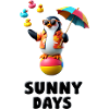 Sunny Penguin Hawaii Vibe Animal Design