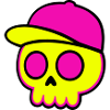 Neon Skull Cap Design