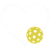 Pickleball Heart Motif