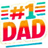 Number One Dad Rainbow Graphic, Fathers 