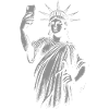 Freiheitsstatue Selfie Portrait Geschenk