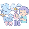 La cigogne et le futur papa