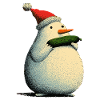 Christmas Snowman with Cucumber