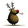 Christmas Reindeer with Candy Cane