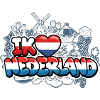 I Love Netherlands with flag