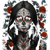 Sugar Skull Maiden Tatouage Floral