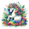 Regenbogenmähne Einhorn Blüte
