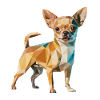 Chihuahua - Cool Low Poly  Logo