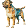 Rottweiler - Cooles Low Poly Logo