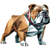 Bulldog - Cool Low Poly  Logo