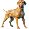 Brown Dog - Cool Low Poly  Logo