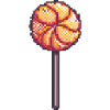 Pixel lollipops on a stick