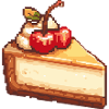 Pixel Cheesecake with Cherry