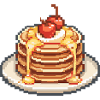 Pixel Pancake Cherries