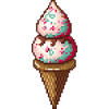 Pixel Eiscreme in Pixelkunst
