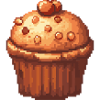 Pixel Muffin Cupcake Rétro