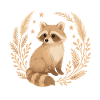 Boho Raccoon – Nature Design with Stars