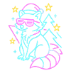 Cool Raccoon Christmas Design