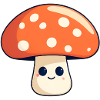 Mushroom Friend Autumn Illustration