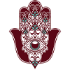 Hamsa Eye Mandala Tattoo -Topaz Brown