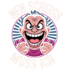 Angry Smile Cartoon Motif