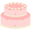 Pastel Rose Cake with Garlands