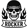 Flames Skull Rocker