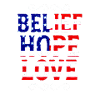 Belief Hope Love Flag Art