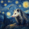 Opossum Van Gogh Starry Night