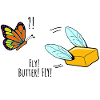 Flying Butter Butterfly Watches, Butterfly