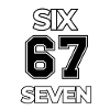 67 Six Seven Typography meme 6 7 Basket funny
