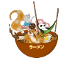 Corgi Panda Cat Ramen Bowl