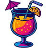 Tropical Neon Cocktail