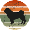 Retro Dog Silhouette Sunset