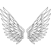 Angel Wings Line Style