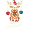 Funny Moose Merry Christmas Cartoon