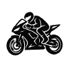 Motorcycle line drawing