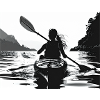 Black and White Waterfront Kayaking Adventure