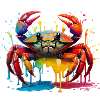 Farbexplosion Krabbenkunst