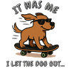Funny Dog Design - Dog on Skateboard