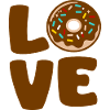 Love Donut Typographic Soft