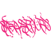 Lettrage graffiti Strasbourg rose