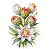 Protea Bloom Aquarelle